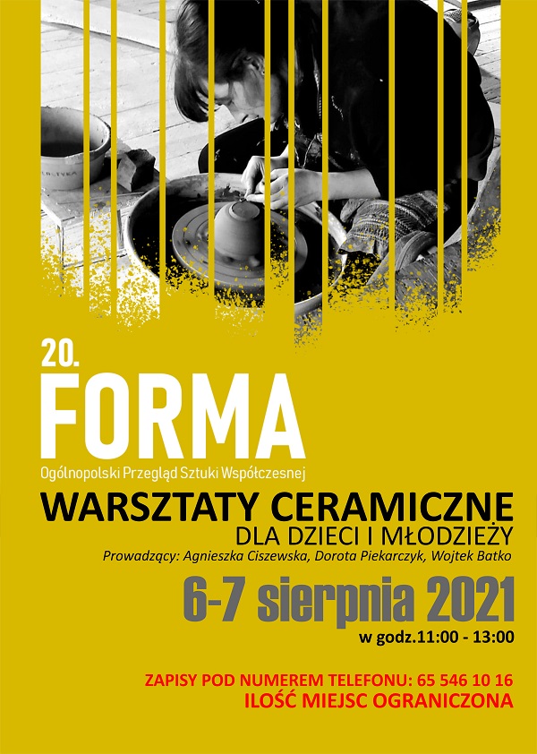 PLAKAT WARSZTATY CERAMICZNE FORMAstrona