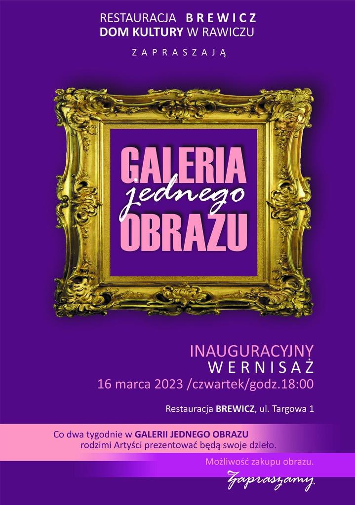 plakat galeria jednego obrazu ok