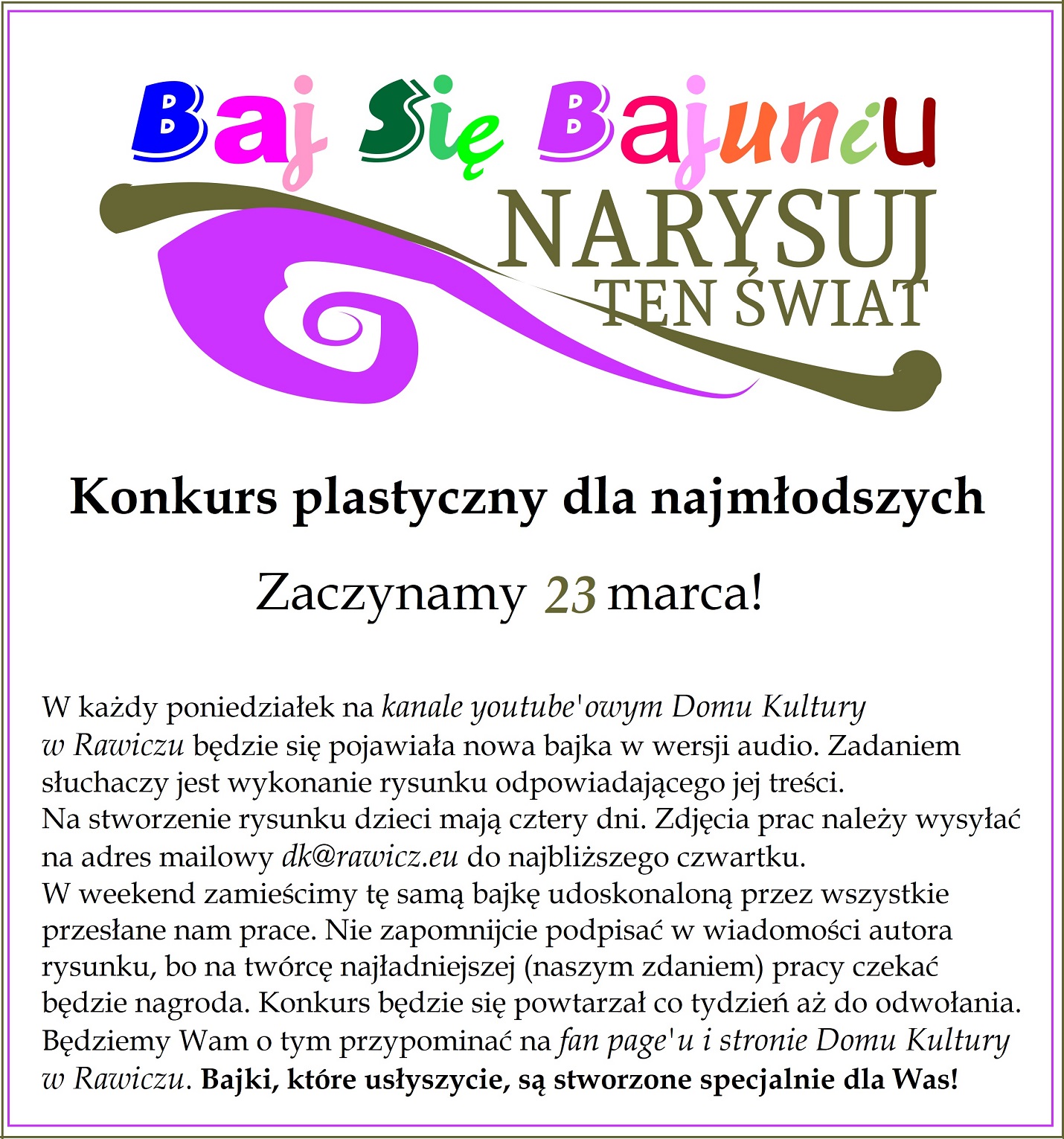 BAJ SIE BAJUNIU ogłoszenie na stronę