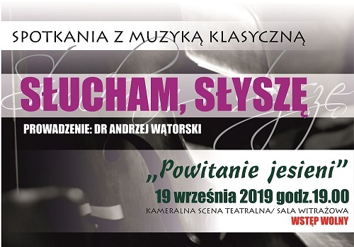 PLAKAT SŁUCHAM I SŁYSZE