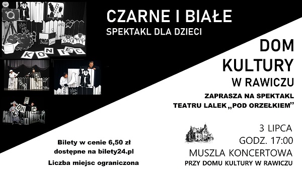 2020.07. czarne i białe spektakl dla dzieci baner