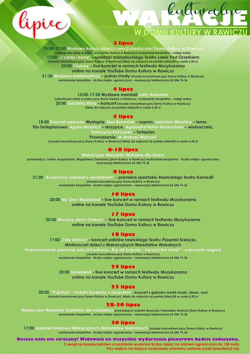 lipiec 2020 PLAKAT WAKACJE